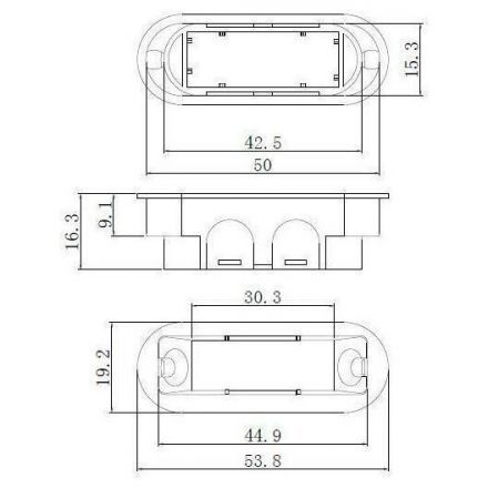 Защелка магнитная врезная ARCHIE LM 5212OL BL сантехническая