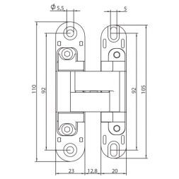 Петля скрытая Morelli HH-19 B