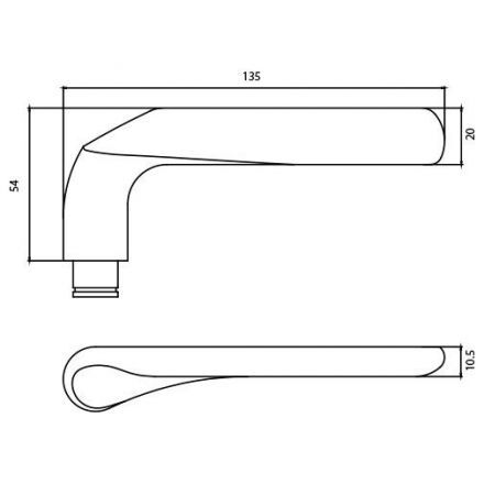 Ручка межкомнатная ARCHIE S010 3499 Motive Line