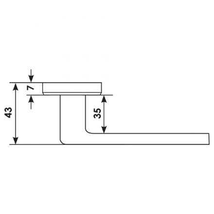 Ручка дверная Morelli HORIZONT-SQ CAFFE кофе