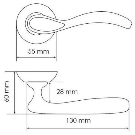 Ручка дверная Morelli MH-36 COF кофе