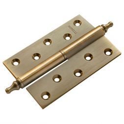 Петля латунная с коронкой правая Morelli MB 120X80X3.5 AB R C бронза античная