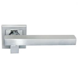Ручка дверная Morelli MH-16 SC/CP-S хром матовый/хром
