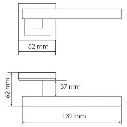Ручка дверная Morelli MH-16 SC/CP-S хром матовый/хром