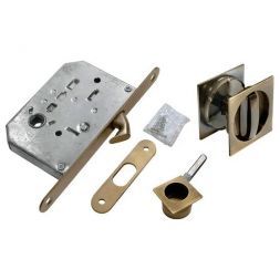 Комплект для раздвижных дверей Morelli MHS-2 WC AB бронза античная