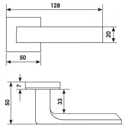 Ручка дверная Morelli FIORD-SQ CAFFE кофе