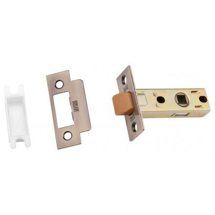 Защелка врезная межкомнатная с пластиковым язычком BUSSARE L6-45 PLAST ANT.BRONZE Античная бронза