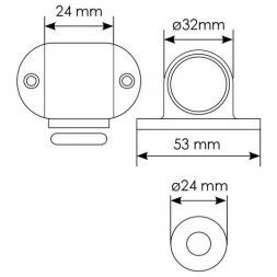 Дверной ограничитель магнитный Morelli MDS-1 PC хром