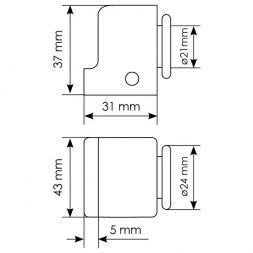 Дверной ограничитель магнитный Morelli MDS-2 PC хром