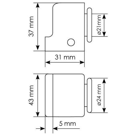 Дверной ограничитель магнитный Morelli MDS-2 PC хром