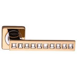 Ручка межкомнатная ARCHIE SILLUR C199 P.GOLD/CRYSTAL Crespo Line