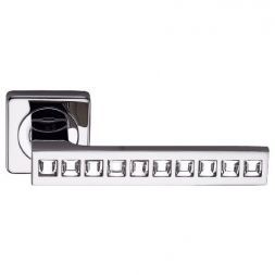 Ручка межкомнатная ARCHIE SILLUR C199 P.CHROME/CRYSTAL Crespo Line