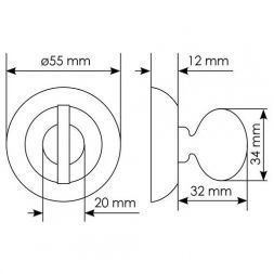 Завертка дверная Morelli MH-WC-CLP W/PG золото/белый
