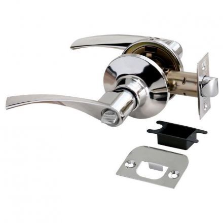 Дверная ручка Rucetti HK-02 WC PC фиксатор WC полированный хром