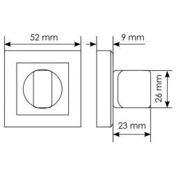 Завертка сантехническая Morelli MH-WC-S SN/BN никель матовый/никель черный