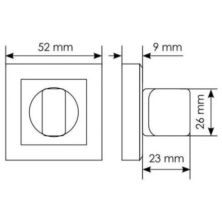 Завертка сантехническая Morelli MH-WC-S SN/BN никель матовый/никель черный