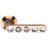 Ручка межкомнатная ARCHIE SILLUR 200 P.GOLD/CRYSTAL Bravia Line