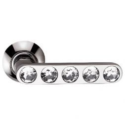 Ручка межкомнатная ARCHIE SILLUR 200 P.CHROME/CRYSTAL Bravia Line