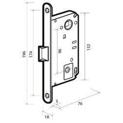Защелка сантехническая бесшумная ADDEN BAU WC 414 BRONZE