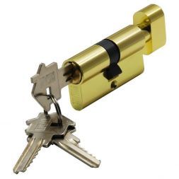 Ключевой цилиндр ключ-завертка BUSSARE CYL 3-60 TR GOLD Золото матовое