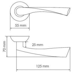 Ручка дверная Morelli MH-01 SG золото матовое