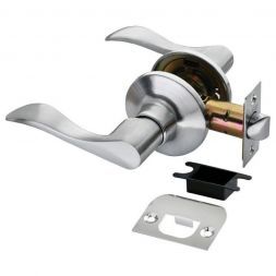 Дверная ручка Rucetti HK-03 SC без фиксатора матовый хром