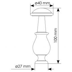 Дверной ограничитель Morelli DS8 IB итальянская бронза