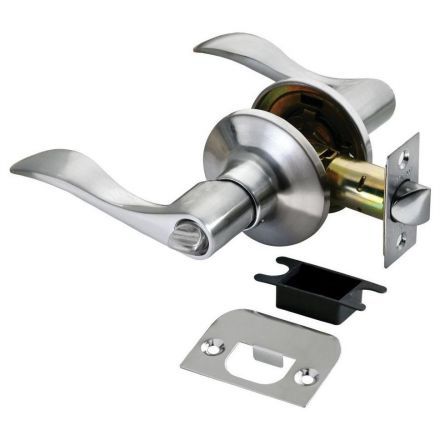 Дверная ручка Rucetti HK-03 WC SC фиксатор WC матовый хром
