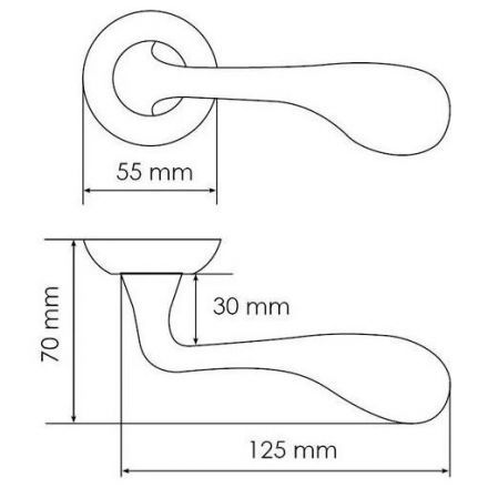 Ручка дверная Morelli MH-24 COF кофе