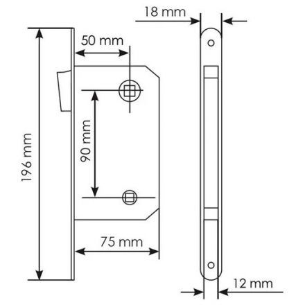 Защелка магнитная сантехническая Morelli MM 2090 PG золото