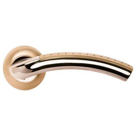 Ручка дверная Morelli MH-02P SN/CP никель матовый/хром