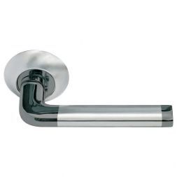 Ручка дверная Morelli MH-03 SN/BN никель матовый/никель черный