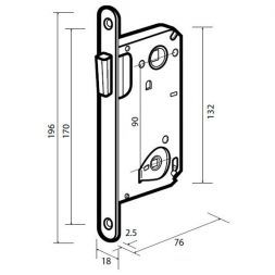 Защелка магнитная сантехническая ADDEN BAU WC MAG 5090 CHROME