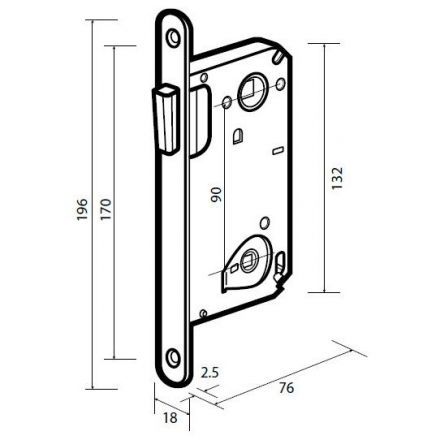 Защелка магнитная сантехническая ADDEN BAU WC MAG 5090 CHROME