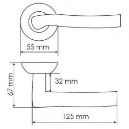 Ручка дверная Morelli MH-04 SG/GP золото матовое/золото