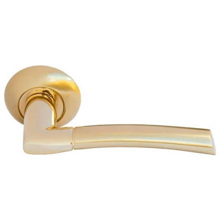Ручка дверная Morelli MH-06 SG/GP золото матовое/золото