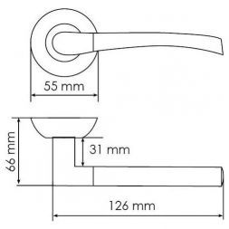 Ручка дверная Morelli MH-06 SG/GP золото матовое/золото