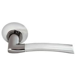 Ручка дверная Morelli MH-06 SN/BN никель матовый/никель черный