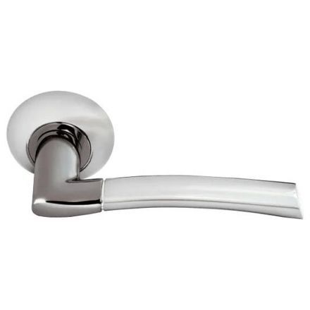 Ручка дверная Morelli MH-06 SN/BN никель матовый/никель черный