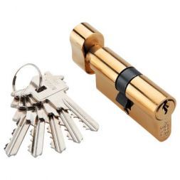 Ключевой цилиндр ключ-завертка ADDEN BAU CYL 5-60 KNOB GOLD
