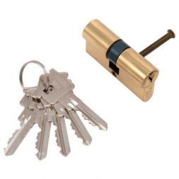 Ключевой цилиндр ключ-ключ ADDEN BAU CYL 5-60 KEY GOLD