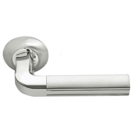 Ручка дверная Morelli MH-11 SN/CP никель матовый/хром