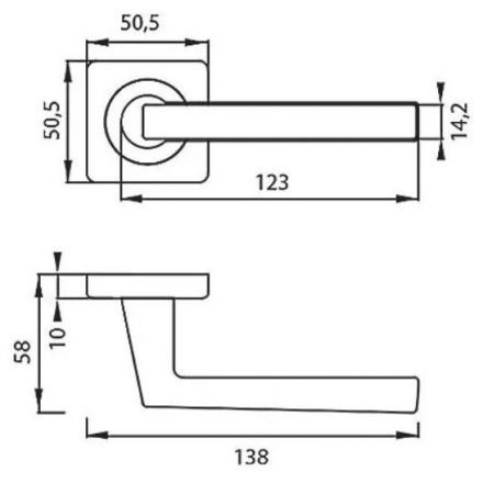 Ручка межкомнатная ARCHIE S040 15699 Esta Line