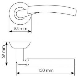 Ручка дверная Morelli MH-19 SC/CP хром матовый/хром