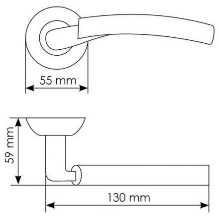 Ручка дверная Morelli MH-19 SC/CP хром матовый/хром