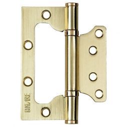 Петля универсальная накладная с 2 подшипниками BUSSARE B020-U 100X75X2.5-2BB-1SG Золото матовое