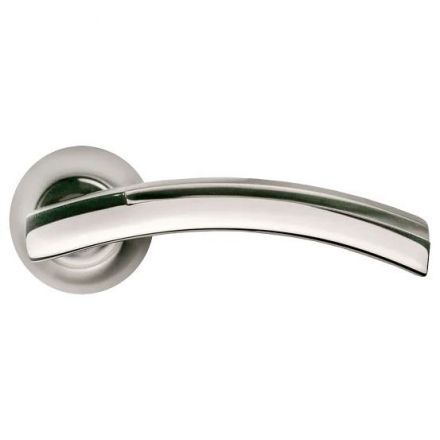 Ручка дверная Morelli MH-12 SN/CP никель матовый/хром