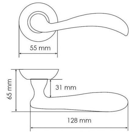 Ручка дверная Morelli MH-31 COF кофе