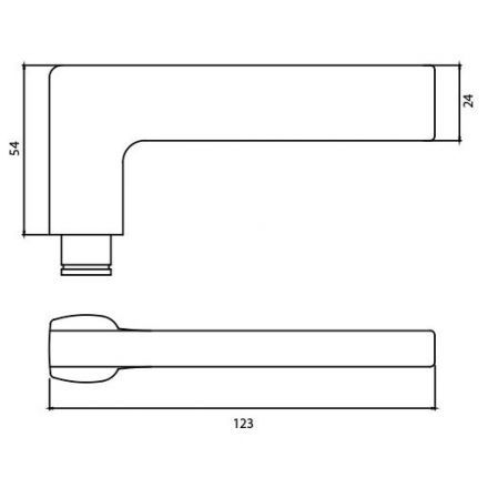 Ручка межкомнатная ARCHIE S040 7599 Vivo Line