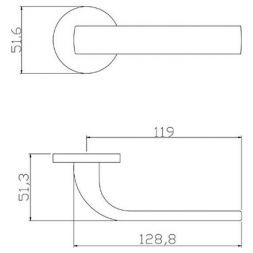 Ручка дверная ADDEN BAU COMET S-483 GRAPHITE